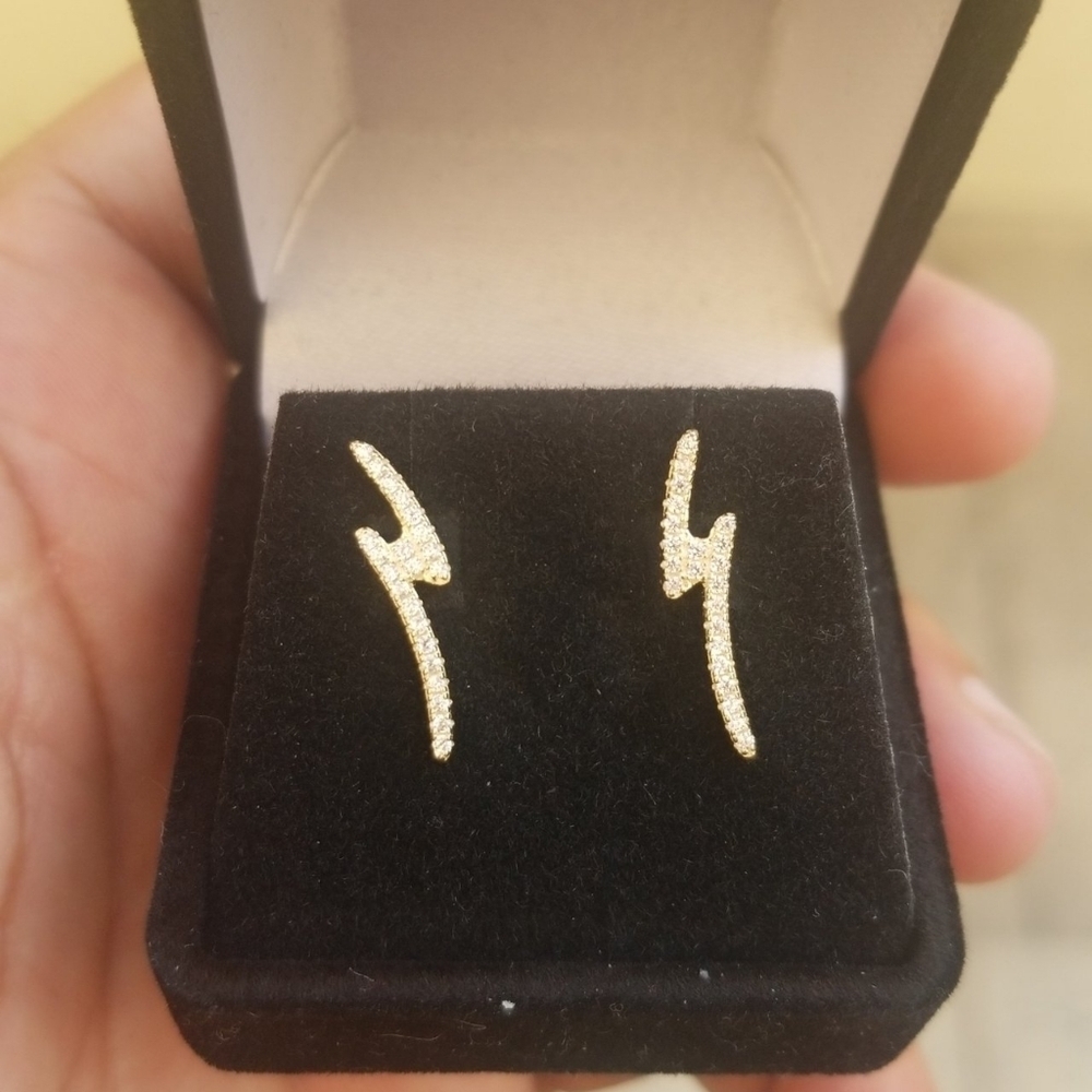 Sterling Silver 925 Vermeil Gold finish Lightning